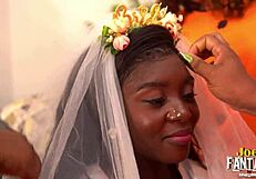 Pregnant Black Bride Bent Over Doggystyle Orgy at Wedding