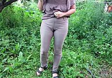 i watch milf soak her jeans pissing shaved pussy in public garden