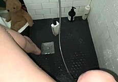 arabian snowwhite masturbates tight teen pussy in los angeles shower