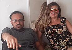 Bold BBW MILF Latina Takes Double Penetration from Two Huge Cocks on Natural Tits