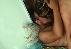 Bold BBW MILF Latina Takes Double Penetration from Two Huge Cocks on Natural Tits