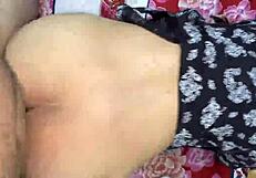 shared bed with cheating punjabi bhabhi leads to licking her hairless pussy and big ass fucking