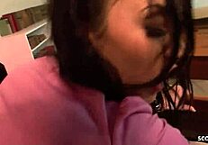old teacher sneaks up on sleeping teen in class turning quickie into rough pounding