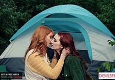 Lacy Lennon's First Lesbian Fisting at Camp