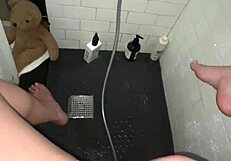 arabian snowwhite masturbates tight teen pussy in los angeles shower