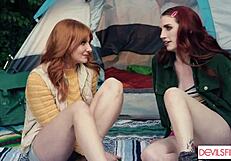 Lacy Lennon's First Lesbian Fisting at Camp