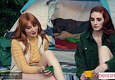 Lacy Lennon's First Lesbian Fisting at Camp
