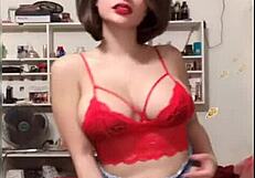 hot girl flashes her bingo while dancing wild
