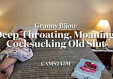 Granny Bijou Moans Wild, Deepthroats Fat Cock Like A Croat Slut Cougar