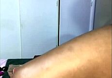 nasty ebony girlfriend squirts hard during rough pussy pounding