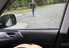 hunt4k. i picked up this hot teen gf, bent her over in the car for cash while her old cuck watches