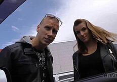 hunt4k. i picked up this hot teen gf, bent her over in the car for cash while her old cuck watches