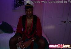 horny wife bunny rides big black monster cock voyeur style