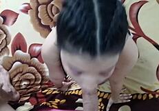 Skinny waitress begs boss's big cock creampie in her mouth?