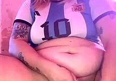 Argentinian Blonde Fingers Herself to Explosive Squirt