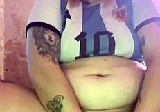 Argentinian Blonde Fingers Herself to Explosive Squirt