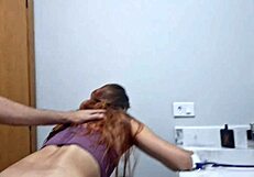 Skinny nurse heels ass worship in hospital bathroom leak