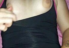 desi teen begs stepbro to fuck her tight shaved pussy alone with hindi moans