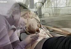 pretty tattooed teen gets anal creampie after rough outdoor car sex deepthroat and public quickie