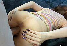 Stepdaughter, feel this big dick stretch your tight pussy better than any boy—dirty talk makes you drip