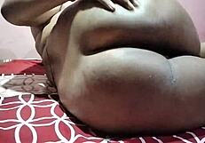 home aunty's huge natural tits pressed by friend