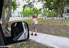 asian cutie beaver pussy hops bus for hairy creampie fun