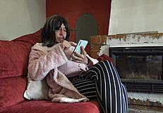 pregnant stepmom takes stepson's cum on hairy pussy