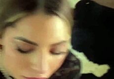 petite blonde latina's natural tits bounce wild in pov as she deepthroats, rims and swallows sloppy cum mouthful