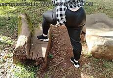 Two Sexy Big Ass Babes Flash Tits And Pussy In Public Park!