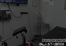 my pussy mia gets shocked in latex bdsm then blasted with hot cum close up