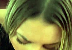 petite blonde latina's natural tits bounce wild in pov as she deepthroats, rims and swallows sloppy cum mouthful