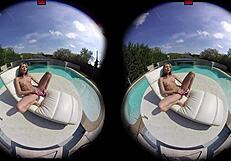 Gina gerson teases pussy with toys by pool