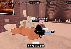 one boy and one party girl sneak into the roblox bathroom for some sneaky fun together
