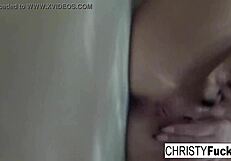 sexy christy mack teases in makeup room bath bts big tits pussy solo play
