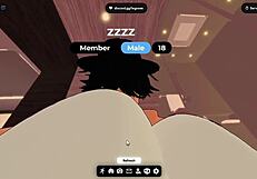 one boy and one party girl sneak into the roblox bathroom for some sneaky fun together