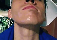 perverted arab sweating it out