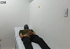 Kinky Doctor Jerks Huge Cock in Hospital Office Domination!
