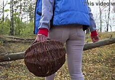 milf struts tight pants through woods shaking huge ass