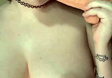 me sucking huge natural tits on dildos then tittyfucking in this chubby homemade compilation