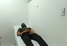 Kinky Doctor Jerks Huge Cock in Hospital Office Domination!