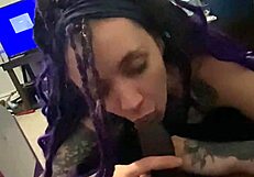 Dreadhead latina slut bent over kitchen counter takes rough big black cock domination
