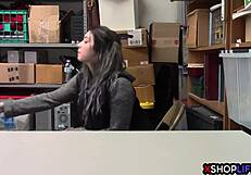 What Happens When a Teen Shoplifter Meets Mall Cop's Fat Cock Backroom?
