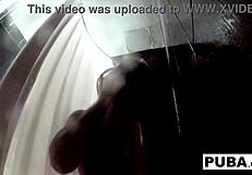 yeah leya falcon sneaks the camera into her steamy shower for some solo fun