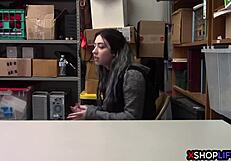 What Happens When a Teen Shoplifter Meets Mall Cop's Fat Cock Backroom?