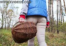 milf struts tight pants through woods shaking huge ass