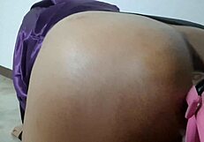 Raven's huge trans ass overflows noisily after my creampie