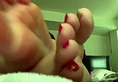 Mukbang Features Horny Feet Worship and Intense Pussy Masturbation Close-Up