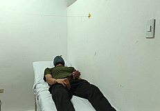 Kinky Doctor Jerks Huge Cock in Hospital Office Domination!