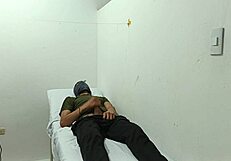 Kinky Doctor Jerks Huge Cock in Hospital Office Domination!
