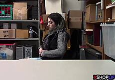 What Happens When a Teen Shoplifter Meets Mall Cop's Fat Cock Backroom?